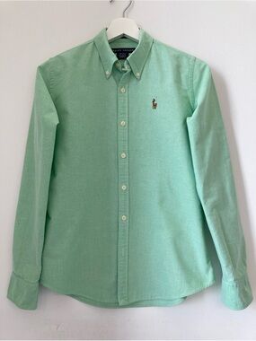 Ralph Lauren Mint Green Button-Down Oxford Shirt